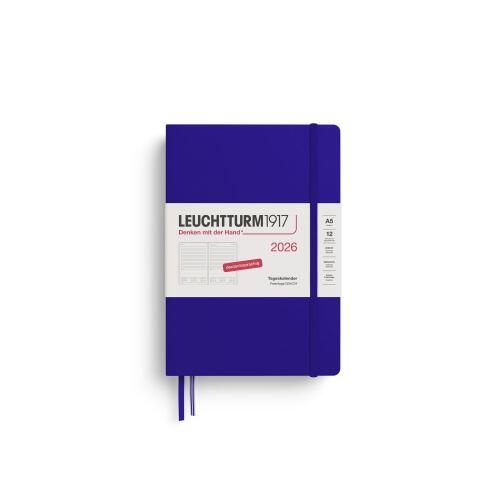 Leuchtturm1917 Tageskalender 2026 Medium A5 Hardcover Ink