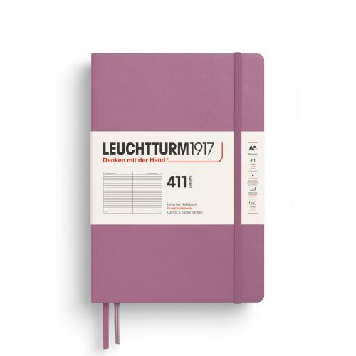 Leuchtturm1917 Notizbuch 411 Medium A5 Hardcover Dusty Rose Liniert