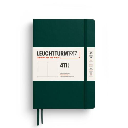 Leuchtturm1917 Notizbuch 411 Medium A5 Hardcover Forest Green Blanko