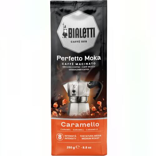 Bialetti Perfetto Moka Caramello Kaffee Gemahlen 250 g
