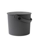 Hachiman Omnioutil Mini-Eimer Dunkelgrau 4 l
