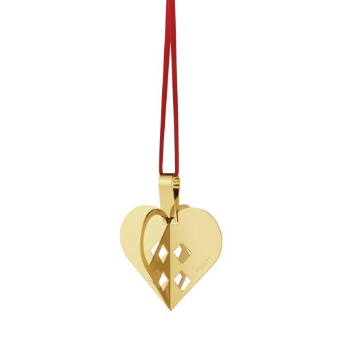 Georg Jensen Weihnachtsschmuck 2025 Ornament Herz Vergoldet
