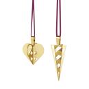 Georg Jensen Weihnachtsschmuck 2025 Ornamente Herz & Spitztüte Vergoldet