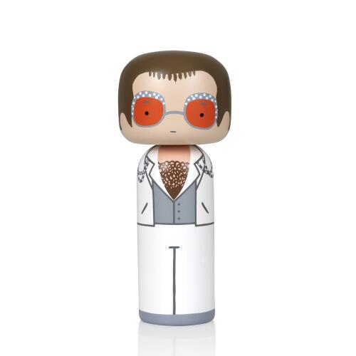Lucie Kaas Sketch.Inc Kokeshi Doll Elton In White Outfit (Retourware, leichte Lackfehler)