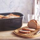 Emile Henry Brotkasten mit Holzdeckel/Schneidebrett Trüffel