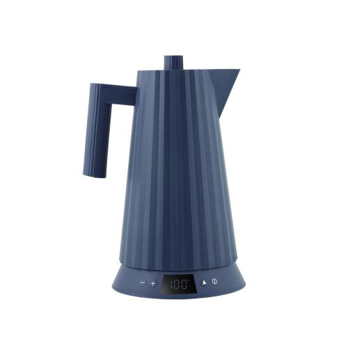 Alessi Plissé Wasserkocher mit Temperaturregelung Blau