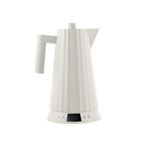 Alessi Plissé Wasserkocher mit Temperaturregelung Weiß