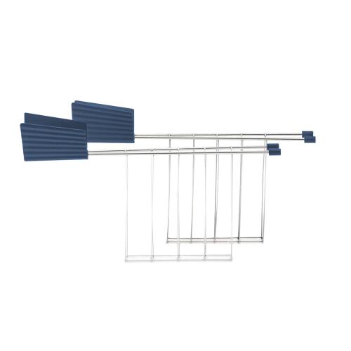 Alessi Plissé Toasterzangenset 2-teilig Blau