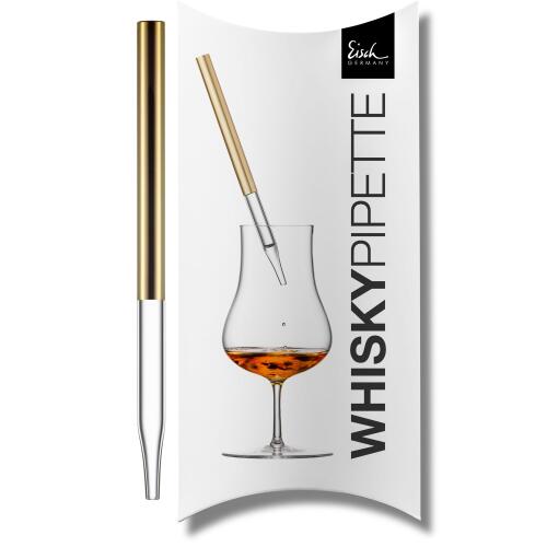 Eisch Gentleman Whisky Pipette 999/2 Gold im Geschenkkarton (Retourware, Originalverpackung beschädigt)
