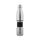 FLSK Trinkflasche mit Becher Edelstahl Gebürstet 700 ml