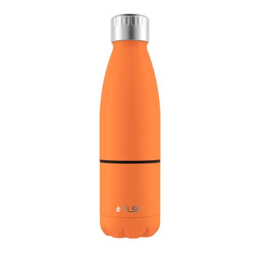 FLSK Trinkflasche mit Becher Trail Orange 700 ml