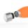 FLSK Trinkflasche mit Becher Trail Orange 700 ml