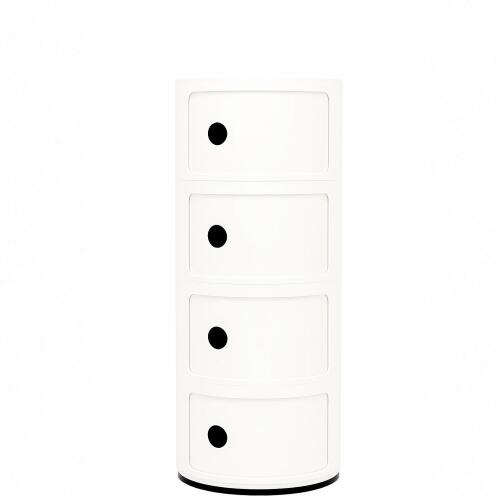 Kartell Componibili Container mit vier Fächern Weiß
