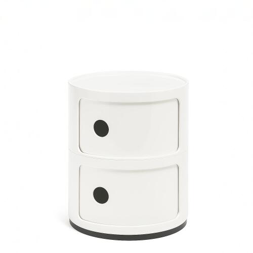 Kartell Componibili Container mit zwei Fächern Weiß