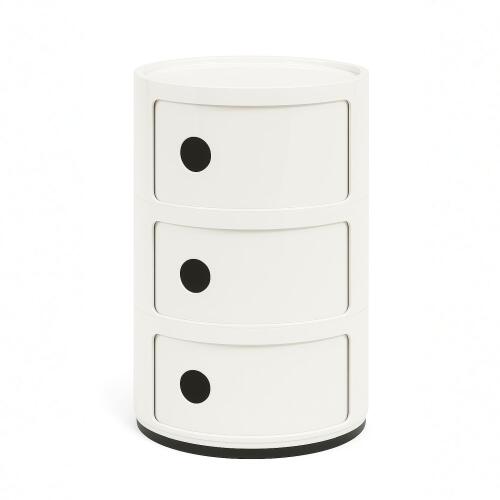 Kartell Componibili Container mit drei Fächern Weiß