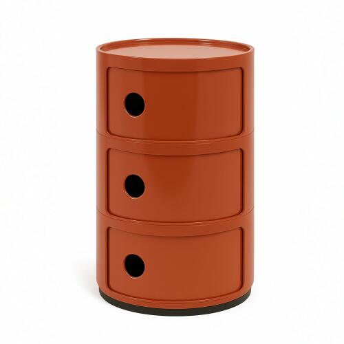 Kartell Componibili Container mit drei Fächern Orange