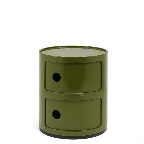Kartell Componibili Container mit zwei Fächern Grün