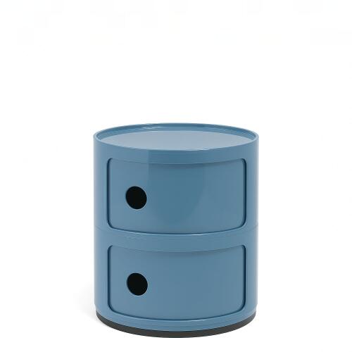 Kartell Componibili Container mit zwei Fächern Hellblau