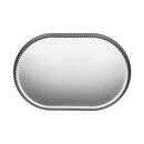 Alessi Pleats Tablett Oval Silberfarben