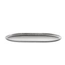 Alessi Pleats Tablett Oval Silberfarben