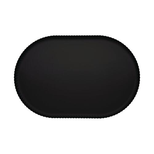 Alessi Pleats Tablett Oval Schwarz