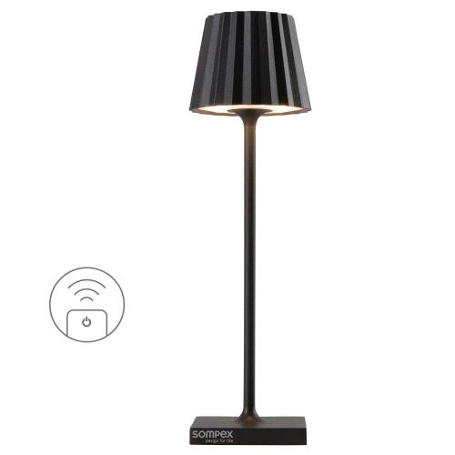 Sompex Akku-Tischleuchte Troll Nano RC Schwarz