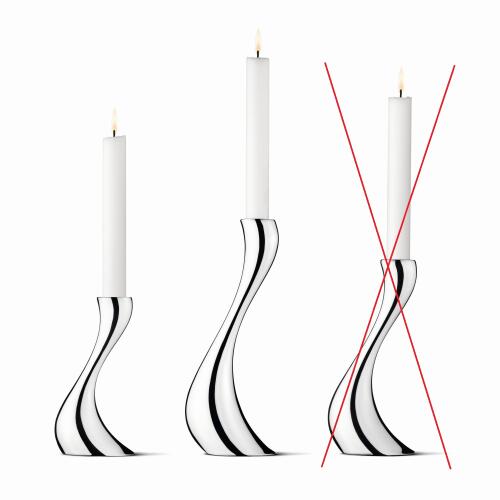 Georg Jensen Cobra Kerzenhalter Dreiteiliges Set (Retourware, unvollständig)