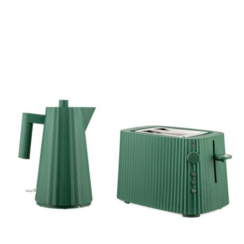 Alessi Wasserkocher und Toaster Plissé Grün