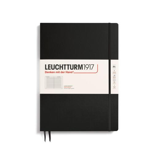 Leuchtturm1917 Notizbuch Master Slim A4+ Hardcover Schwarz Liniert (Retourware)
