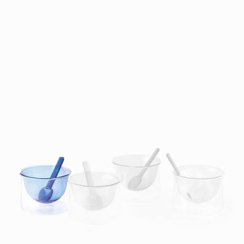 Philippi Gelato Becher mit Löffel Blau