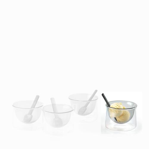 Philippi Gelato Becher mit Löffel Grau