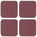 ASA Leather Optic Glasuntersetzer Plum 4er Set