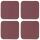 ASA Leather Optic Glasuntersetzer Plum 4er Set