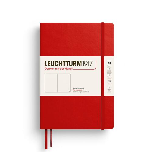 Leuchtturm1917 Notizbuch Medium A5 Hardcover Cherry Blanko