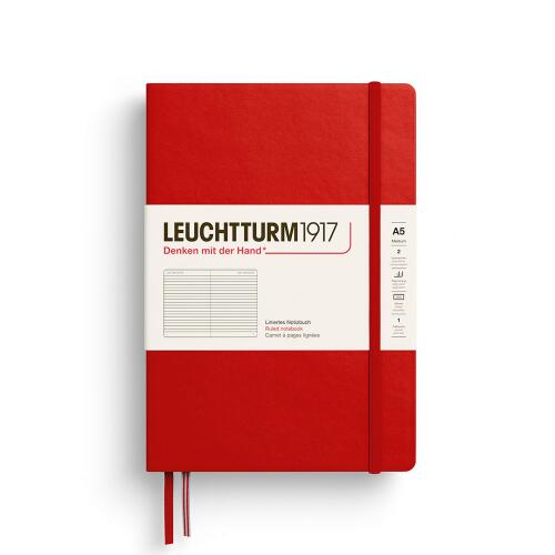 Leuchtturm1917 Notizbuch Medium A5 Hardcover Cherry Liniert