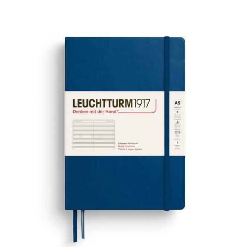 Leuchtturm1917 Notizbuch Medium A5 Hardcover Indigo Liniert