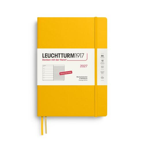 Leuchtturm1917 Wochenkalender 2027 & Notizbuch Composition B5 Hardcover Sunflower