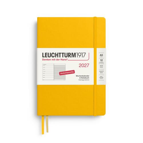 Leuchtturm1917 Wochenkalender 2027 & Notizbuch Medium A5 Hardcover Sunflower