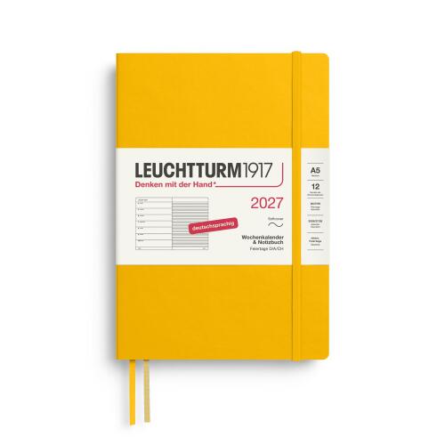Leuchtturm1917 Wochenkalender 2027 & Notizbuch Medium A5 Softcover Sunflower
