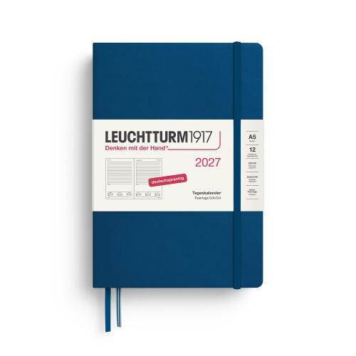 Leuchtturm1917 Tageskalender 2027 Medium A5 Hardcover Indigo