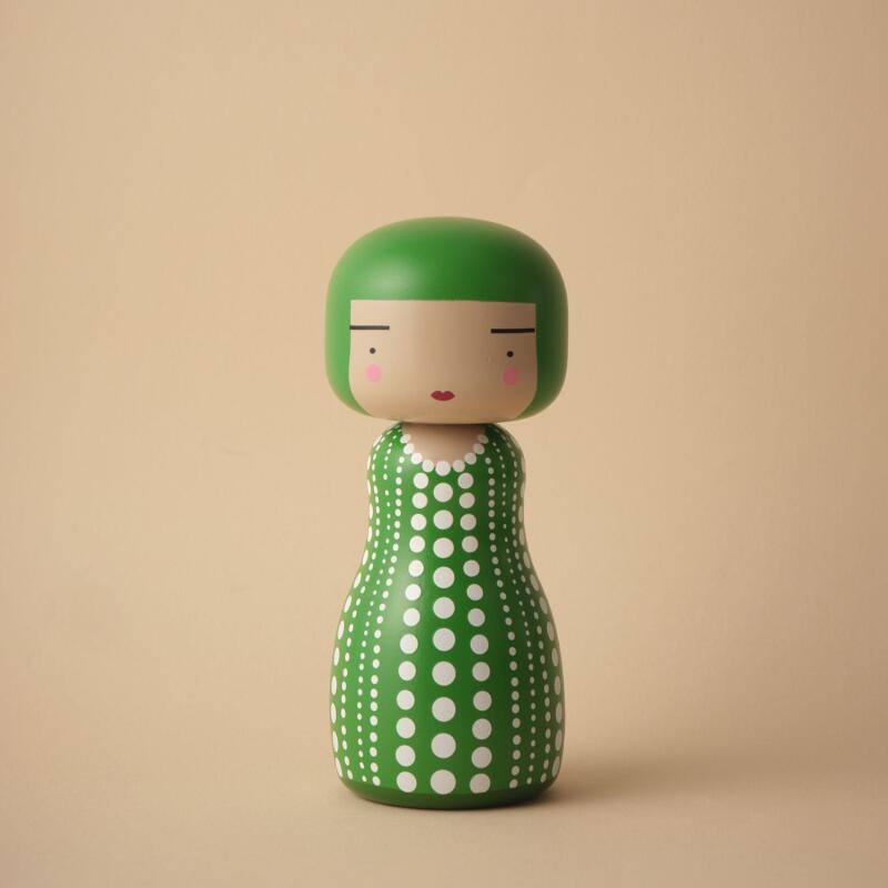 Lucie Kaas Sketch.Inc Kokeshi Doll Dot Green Limitierte Auflage - Cas