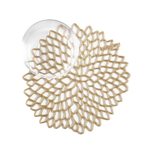 Chilewich Glasuntersetzer Dahlia Brass 6er Set