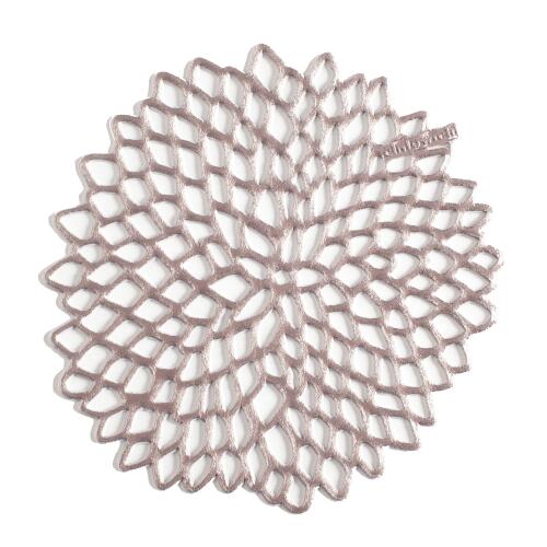 Chilewich Glasuntersetzer Dahlia Gunmetal 6er Set