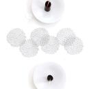 Chilewich Glasuntersetzer Dahlia Silver 6er Set