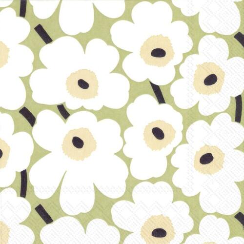 IHR Ideal Home Range Lunch Servietten Mini Unikko Light Green 33 x 33 cm