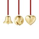 Georg Jensen Weihnachtsschmuck 2026 Geschenk-Set Herz, Glocke & Kugel Vergoldet