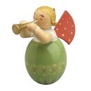 Wendt & Kühn Engel mit Flöte in grün gemustertem Ei 651/4