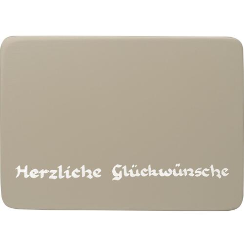 Wendt & Kühn Beschriftete Sockelplatte Herzliche Glückwünsche Sockel1/HG/sg