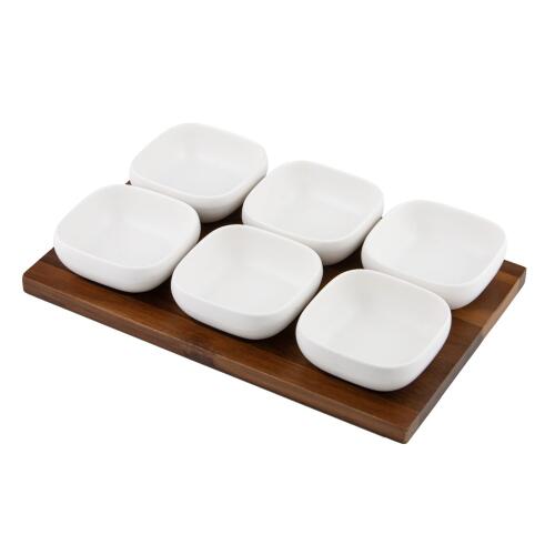 Ladelle Essentials Schalen- und Tablettset Weiß 7-teilig