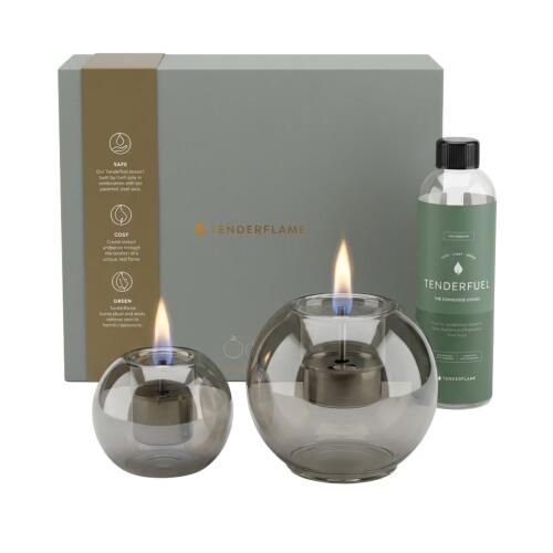 Tenderflame Geschenkset Globus 10 & 15 Graphit